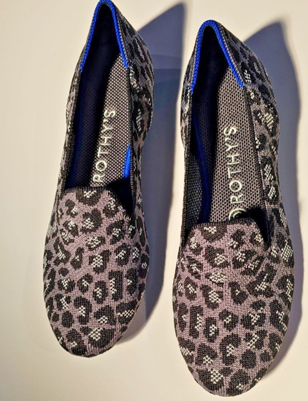 NEW Rothy’s The Loafer Smoke Spot Knit Flats 8.5 Women's Nordstom Exclusive - Picture 2 of 3
